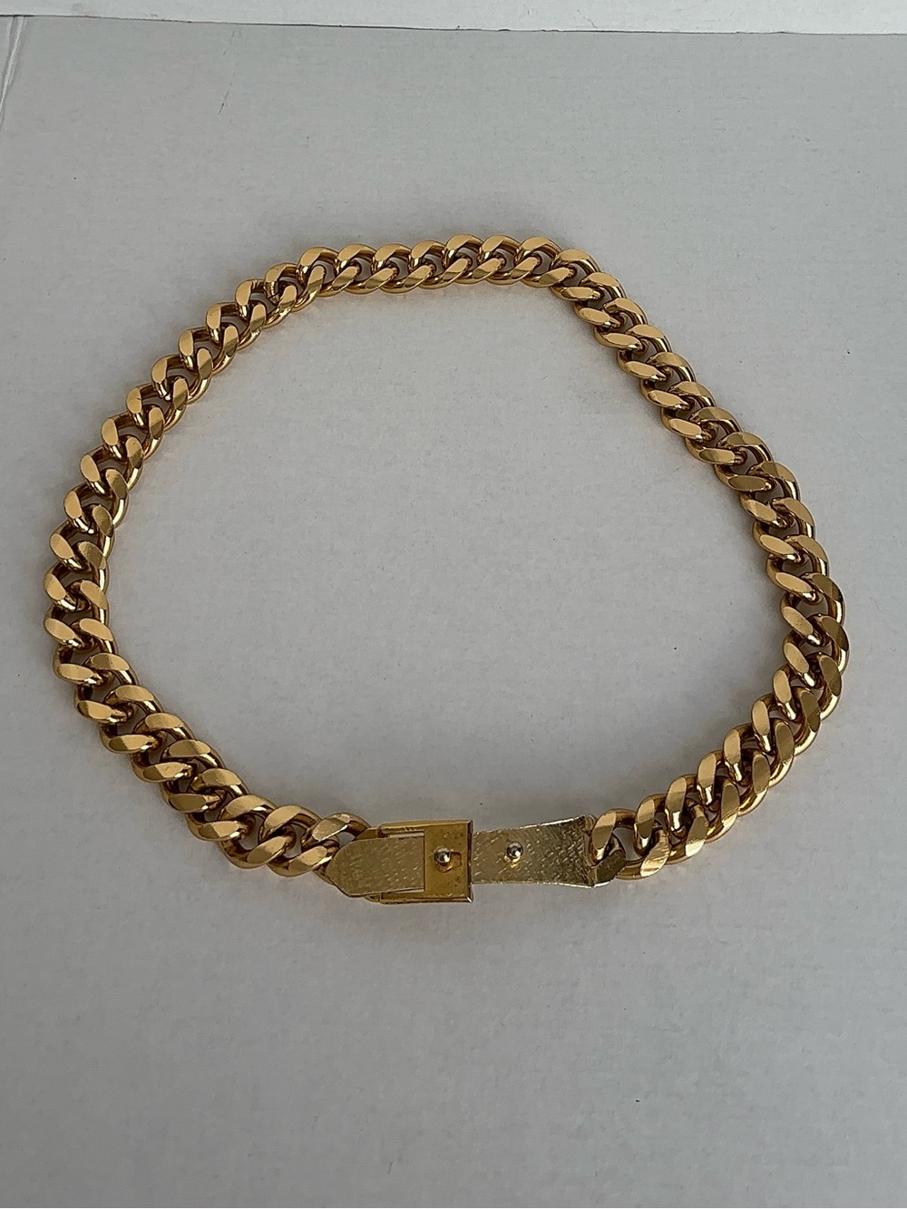 Vintage Gold Heavy Link Cuban Chain Belt Late 70s Mark XIV Stamped | Women’s Siz